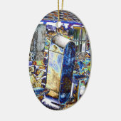 VICTORIAANS ENGLAND KERAMISCH ORNAMENT (Links)