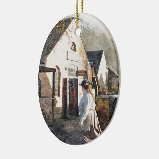 VICTORIAANS ENGLAND KERAMISCH ORNAMENT (Links)