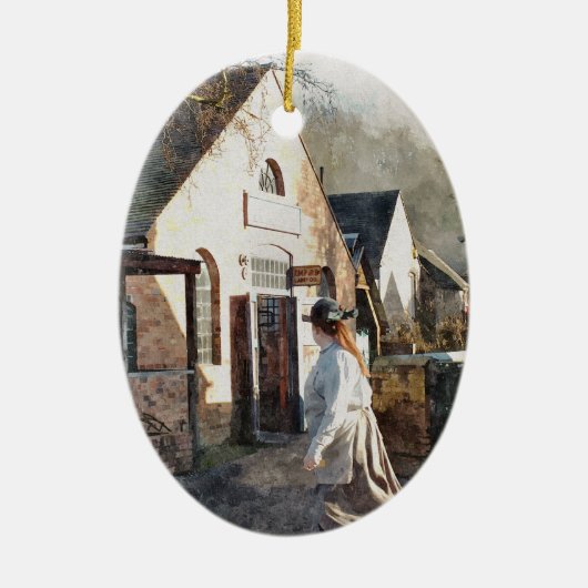 VICTORIAANS ENGLAND KERAMISCH ORNAMENT (Voorkant)