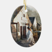 VICTORIAANS ENGLAND KERAMISCH ORNAMENT (Achterkant)