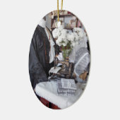 VICTORIAANS ENGLAND KERAMISCH ORNAMENT (Links)