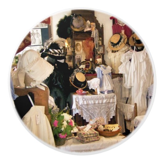 VICTORIAANS ENGLAND KERAMISCHE KNOP (Voorkant)