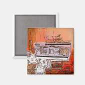 VICTORIAANS ENGLAND MAGNEET (Voorkant / Achterkant)