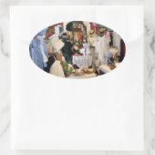 VICTORIAANS ENGLAND OVALE STICKER (Tas)