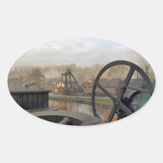 VICTORIAANS ENGLAND OVALE STICKER (Voorkant)