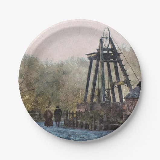 VICTORIAANS ENGLAND PAPIEREN BORDJE (Voorkant)