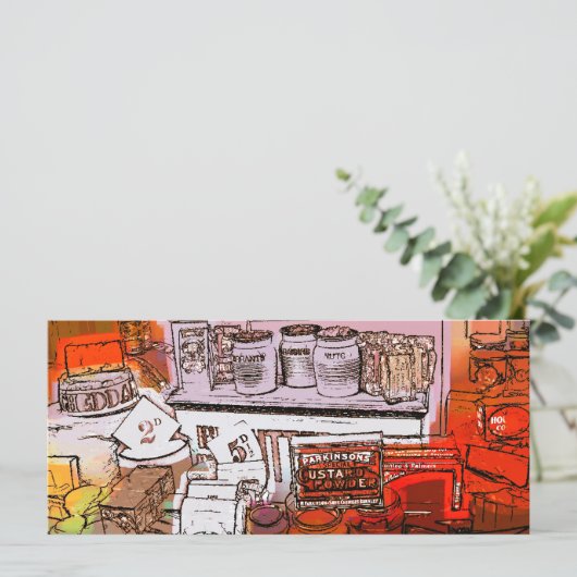 VICTORIAANS ENGLAND RACK KAARTEN (Staand voorkant)