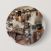 VICTORIAANS ENGLAND RONDE BUTTON 7,6 CM (Voorkant)