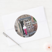 VICTORIAANS ENGLAND RONDE STICKER (Envelop)