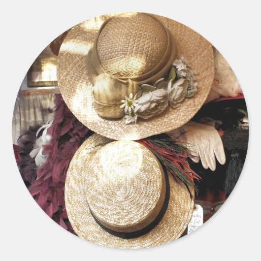 VICTORIAANS ENGLAND RONDE STICKER (Voorkant)