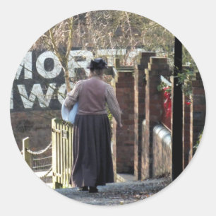 VICTORIAANS ENGLAND RONDE STICKER