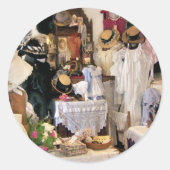 VICTORIAANS ENGLAND RONDE STICKER (Voorkant)