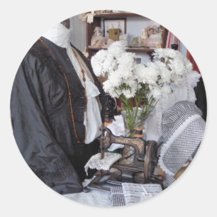 VICTORIAANS ENGLAND RONDE STICKER