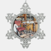 VICTORIAANS ENGLAND TIN SNEEUWVLOK ORNAMENT (Voorkant)