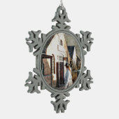 VICTORIAANS ENGLAND TIN SNEEUWVLOK ORNAMENT (Links)