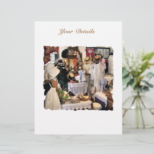 VICTORIAANS ENGLAND-uitnodiging (Staand voorkant)