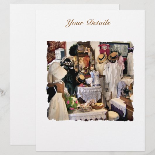 VICTORIAANS ENGLAND-uitnodiging (Voorkant / Achterkant)