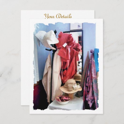 VICTORIAANS ENGLAND-uitnodiging (Voorkant / Achterkant)