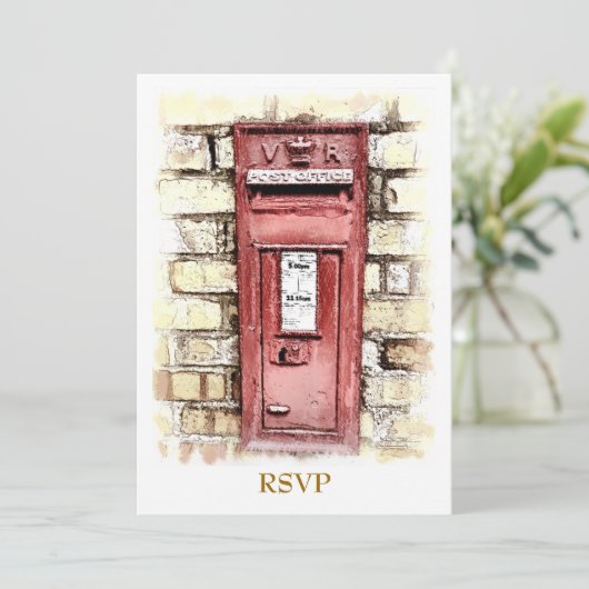 VICTORIAANS ENGLAND-uitnodiging (Staand voorkant)