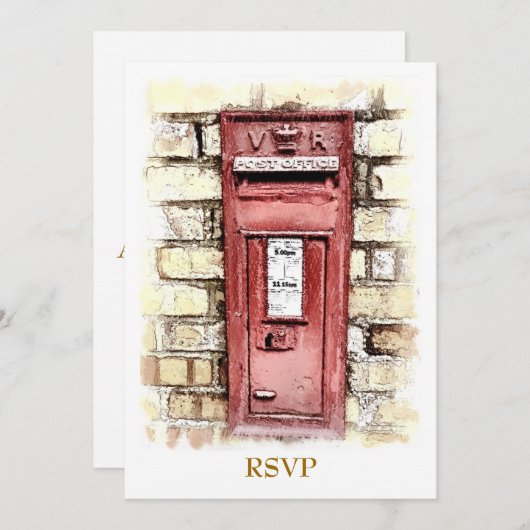 VICTORIAANS ENGLAND-uitnodiging (Voorkant / Achterkant)