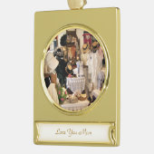 VICTORIAANS ENGLAND VERGULD BANNER ORNAMENT (Links)