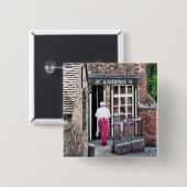 VICTORIAANS ENGLAND VIERKANTE BUTTON 5,1 CM (Voorkant /achterkant)