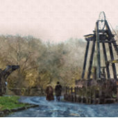 VICTORIAANS ENGLAND VIERKANTE BUTTON 5,1 CM