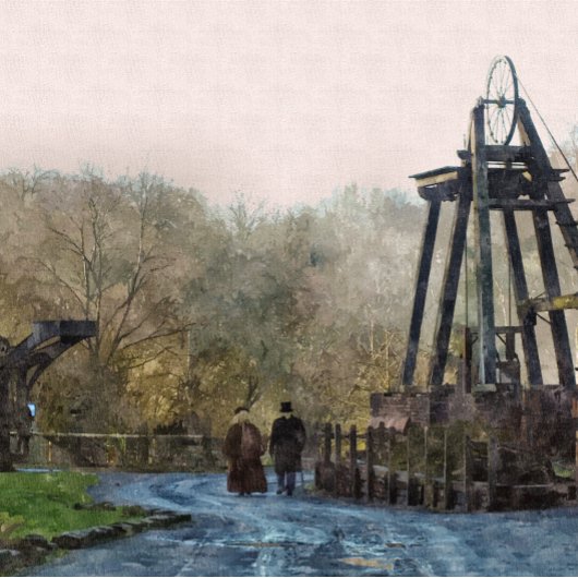 VICTORIAANS ENGLAND VIERKANTE BUTTON 5,1 CM