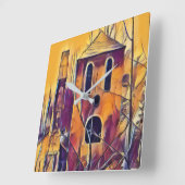 VICTORIAANS ENGLAND VIERKANTE KLOK (Hoek)