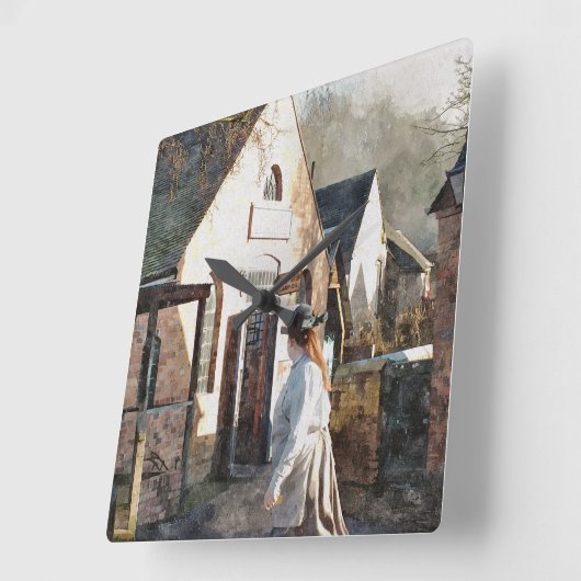 VICTORIAANS ENGLAND VIERKANTE KLOK (Hoek)