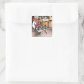 VICTORIAANS ENGLAND VIERKANTE STICKER (Tas)