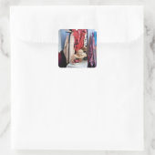 VICTORIAANS ENGLAND VIERKANTE STICKER (Tas)