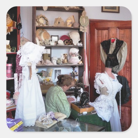 VICTORIAANS ENGLAND VIERKANTE STICKER (Voorkant)