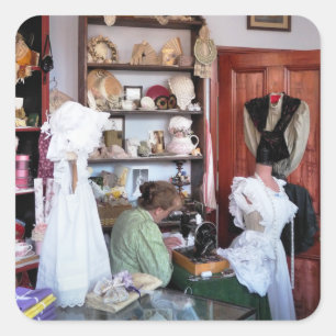 VICTORIAANS ENGLAND VIERKANTE STICKER