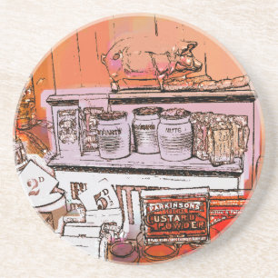 VICTORIAANS ENGLAND ZANDSTEEN ONDERZETTER