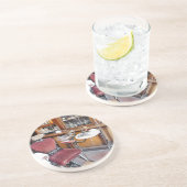 VICTORIAANS ENGLAND ZANDSTEEN ONDERZETTER (Zijkant)