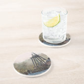 VICTORIAANS ENGLAND ZANDSTEEN ONDERZETTER (Zijkant)