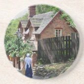 VICTORIAANS ENGLAND ZANDSTEEN ONDERZETTER (Voorkant)