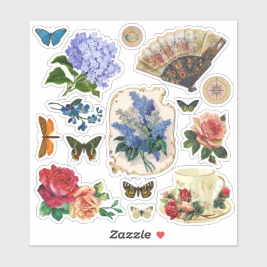  Victoriaans Ephemera set - Marple Hall Sticker (Vel)