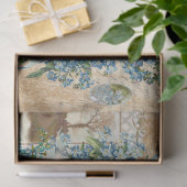 Victoriaans Ephemeral Vergeet-me-geen collage 2 Tissuepapier (Geschenk)