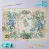 Victoriaans Ephemeral Vergeet-me-geen collage 2 Tissuepapier (Craft)