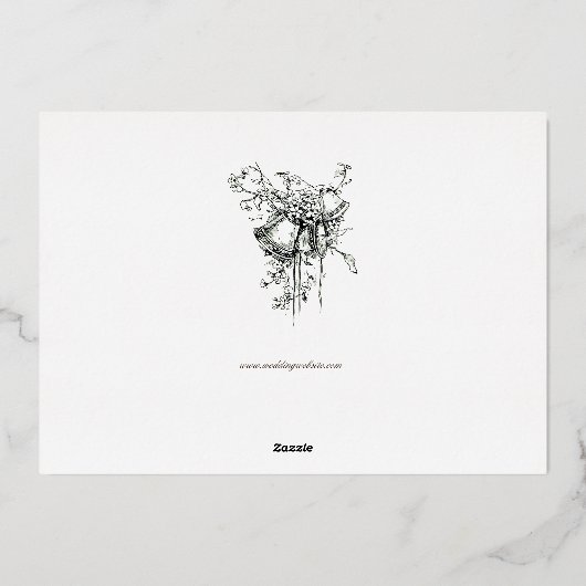 Victoriaans Era 1844 Barok Rococo Style Lijst Folie Uitnodiging (Achterkant)