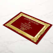 Victoriaans Era 1844 Barok Rococo Style Lijst Folie Uitnodiging (Gedraaid)