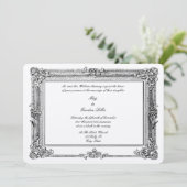 Victoriaans Era 1844 Barok Rococo Style Lijst Kaart (Staand voorkant)