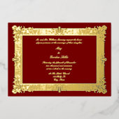 Victoriaans Era 1845 Barok Rococo Style Lijst Folie Uitnodiging (Voorkant)