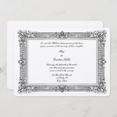 Victoriaans Era 1845 Barok Rococo Style Lijst Kaart (Voorkant / Achterkant)