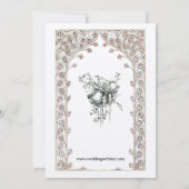 Victoriaans Era 1845 Gothic Style Border Wedding Kaart (Achterkant)