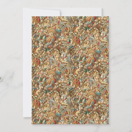  Victoriaans Era 1881 Santa Claus door T. Nast Feestdagenkaart (Achterkant)