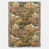  Victoriaans Era 1890 Pastoral Scenes Pattern Deken (Voorkant Verticaal)