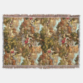  Victoriaans Era 1890 Pastoral Scenes Pattern Deken (Voorkant)